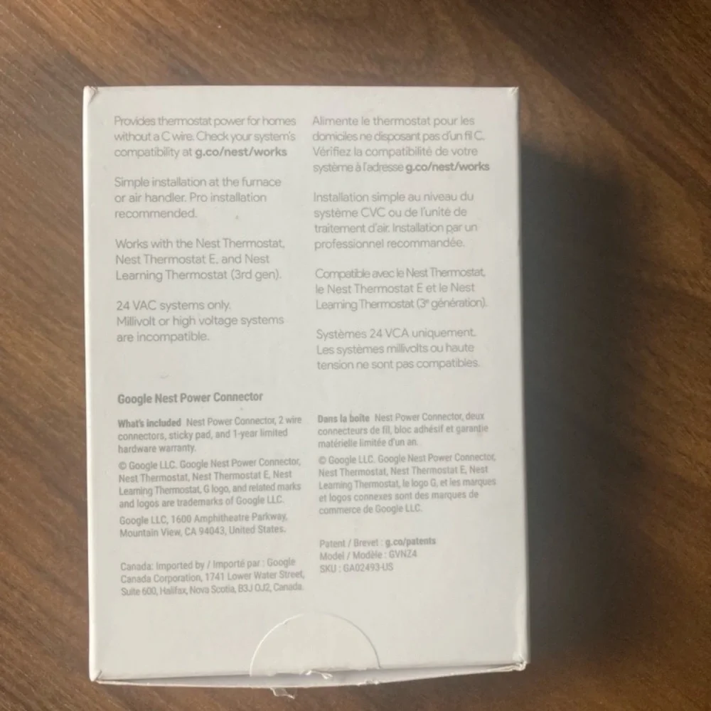Google Nest Thermostat Accessory in White